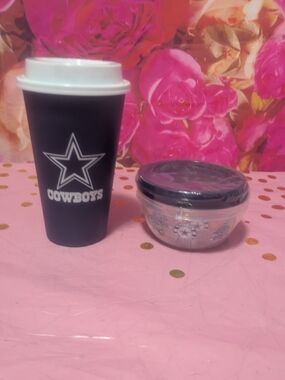 NFL Dallas Cowboys Black Travel Coffee Cup with White Lid